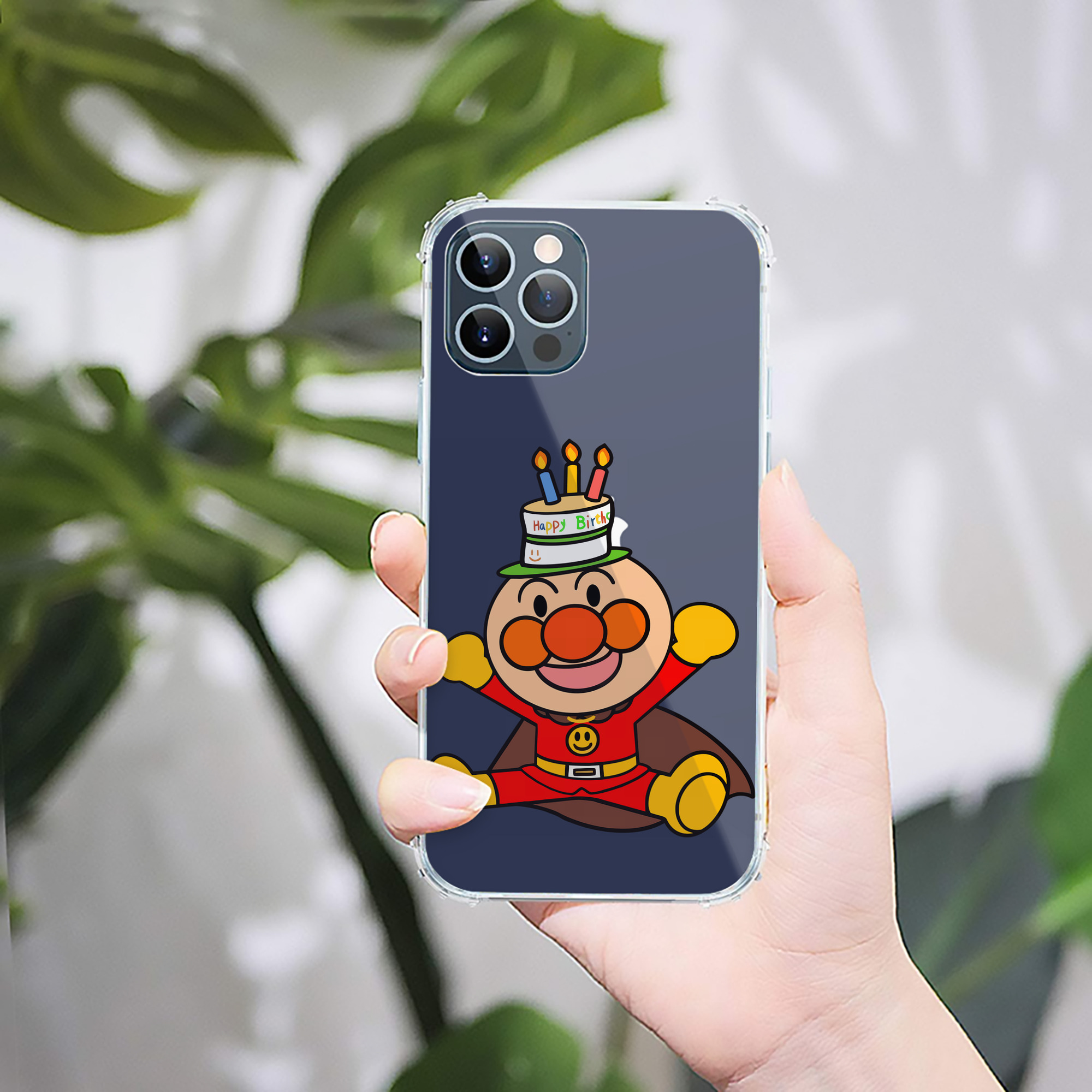 （画像用） アンパンマン Anpanman 【iPhone 12シリーズ対応】透明スマホケース（クリアソフトケース）